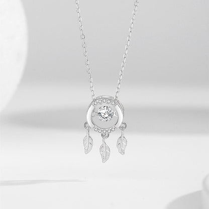 S925 Sterling Silver Smart Dreamcatcher Necklace Women's Fashion