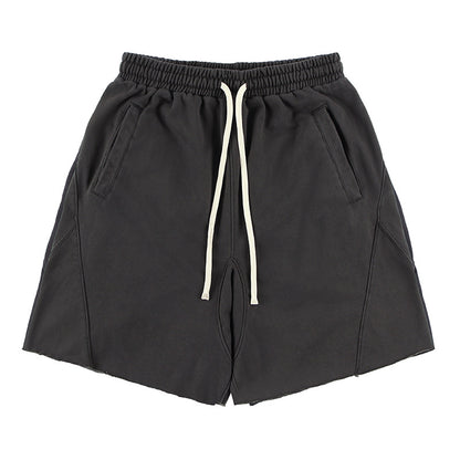 American-style Classic Retro BF Idle Style Drawstring Stitching Sports Shorts