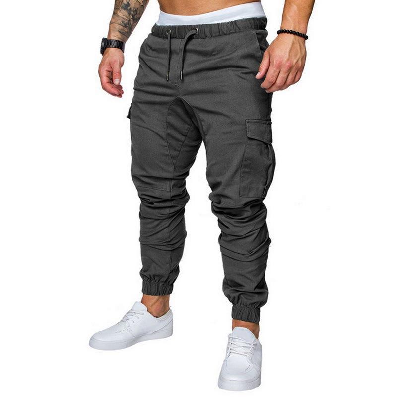 Men's Long Jogging Multi-pocket Trousers