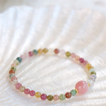 Natural Tourmaline DIY Design Women's Candy Bracelet