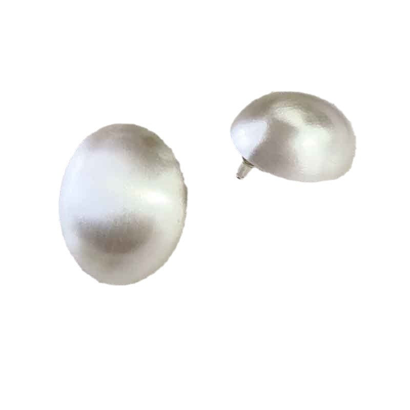 Fashion Minority Design Silver Handmade Brushed Ear Studs