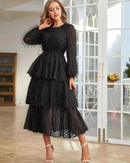 Women's Retro Lace Slim Slimming Dress