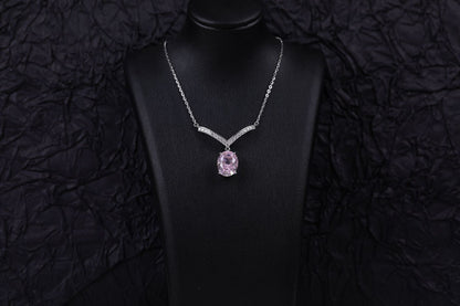 S925 Ice Flower Cut Zircon Pendant Affordable Luxury Fashion Necklace