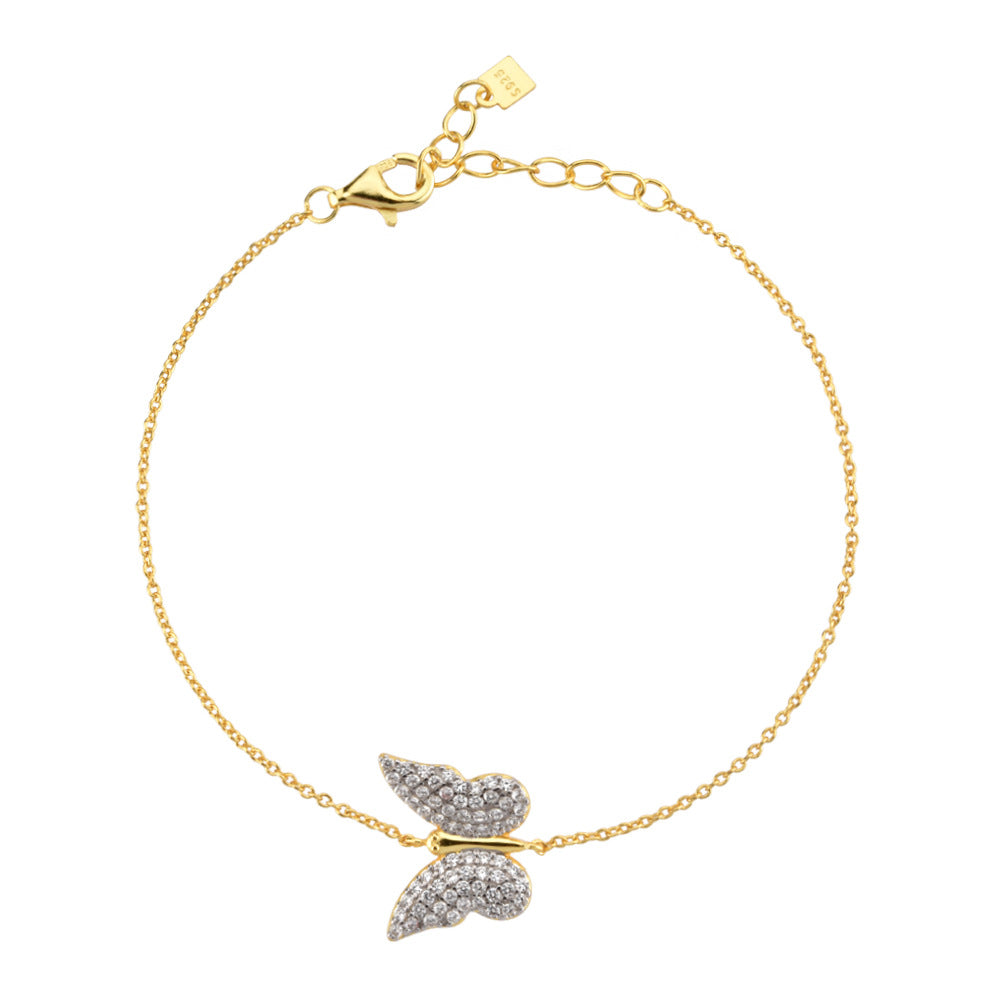 S925 Sterling Silver Bee Butterfly Bracelet