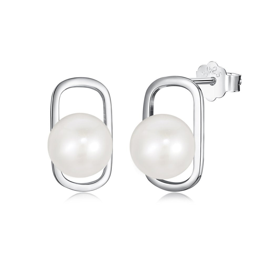 Sterling Silver Freshwater Pearl Ear Studs Niche