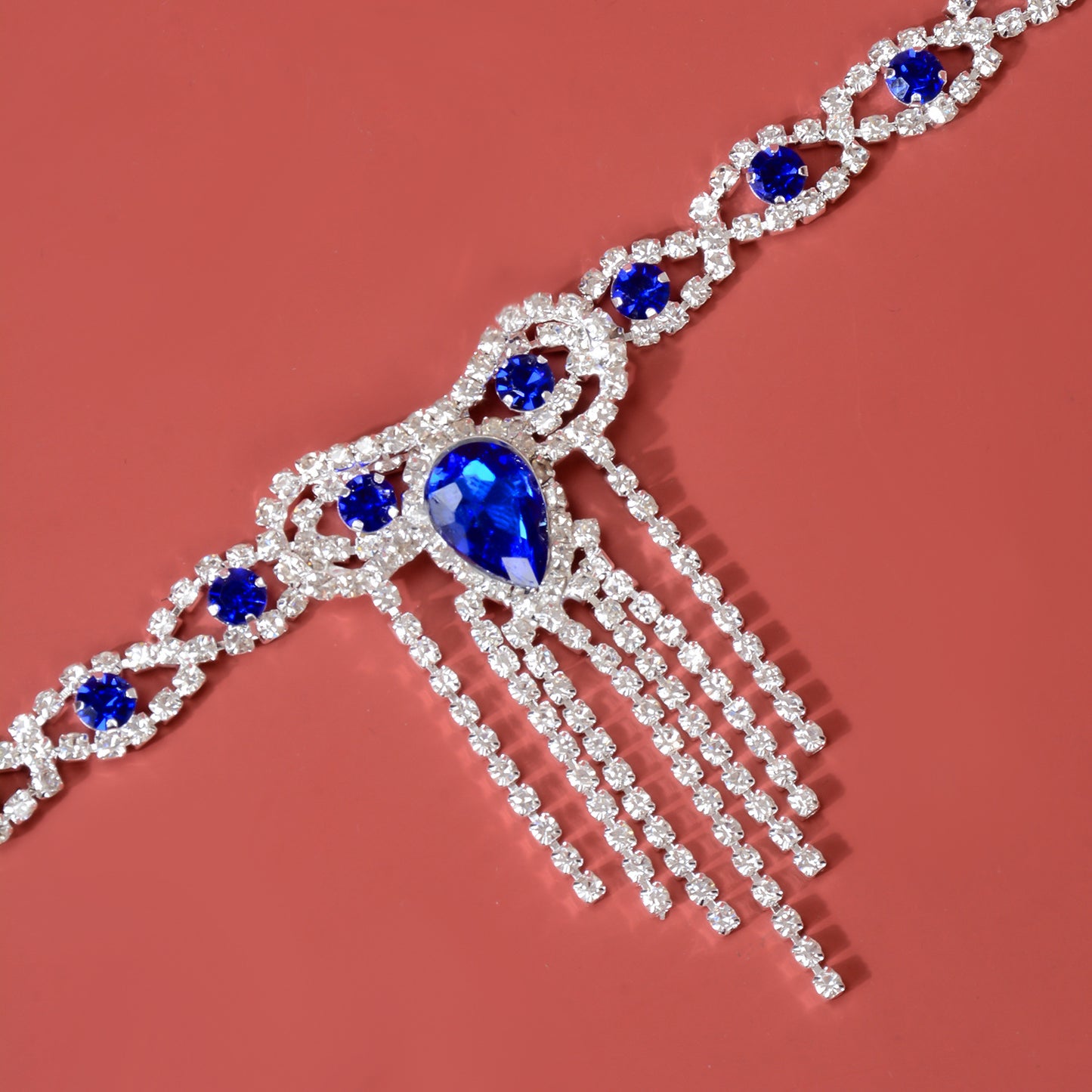 Fashion Fashion Style Tassel Blue Rhinestone Anklet