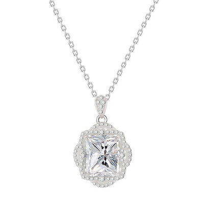 S925 Necklace Fashion Special-interest Irregular Geometric Zircon Pendant Neck Accessories