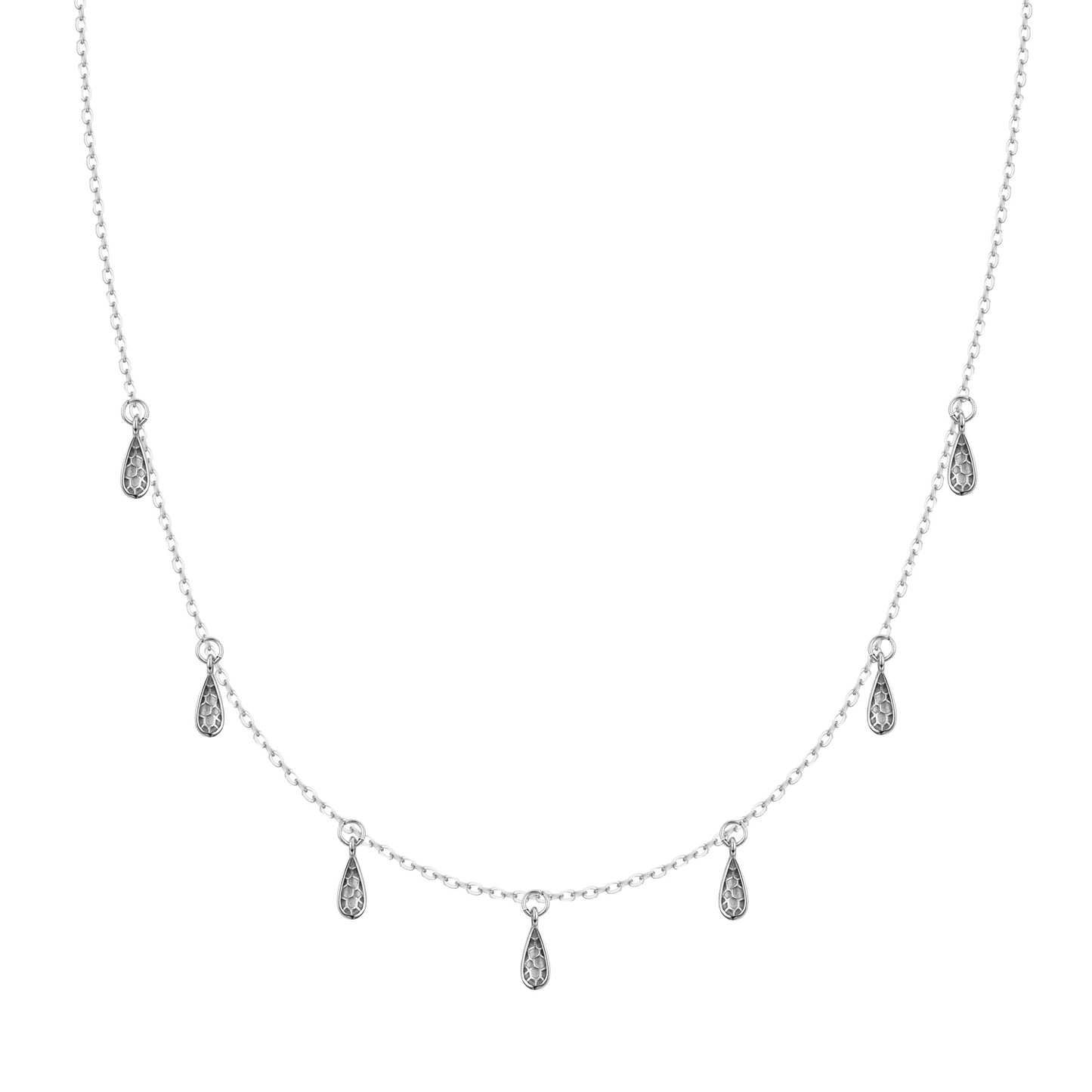 Fashion Sterling Silver Water Drop Tassel Necklace For Women