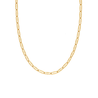 Titanium Steel Plated 18K Gold Stacked Color-retaining Clavicle Chain