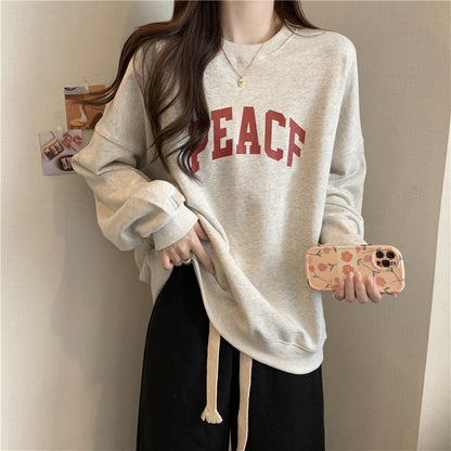 Hoodless Sweater Student Loose Long-sleeved Couple's Top