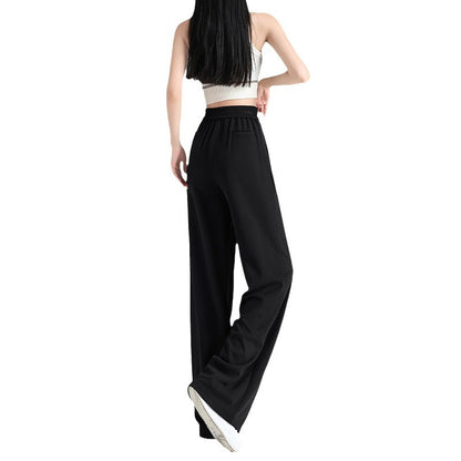 Silk Wide Leg Drooping Casual Narrow Version Straight-leg Pants