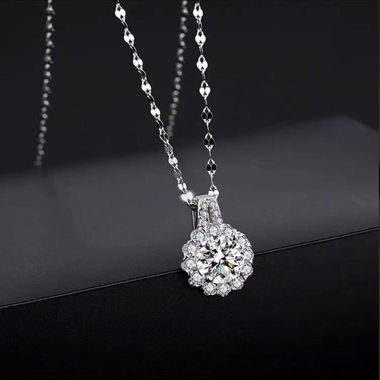 925 Sterling Silver Zircon Necklace For Women