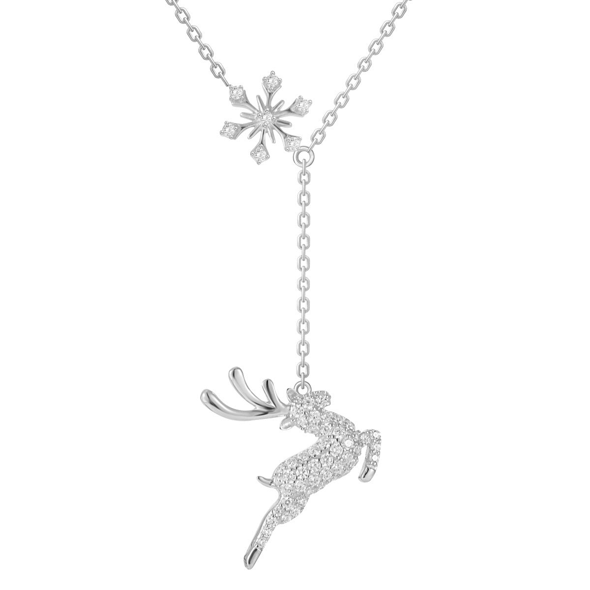 Deer Necklace Women's Sterling Silver Light Luxury Minority Advanced Design Sense