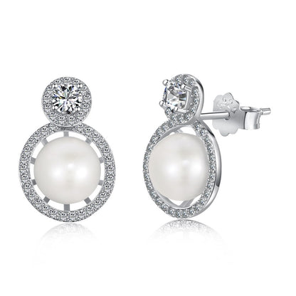 Sterling Silver Freshwater Pearl Ear Studs Niche