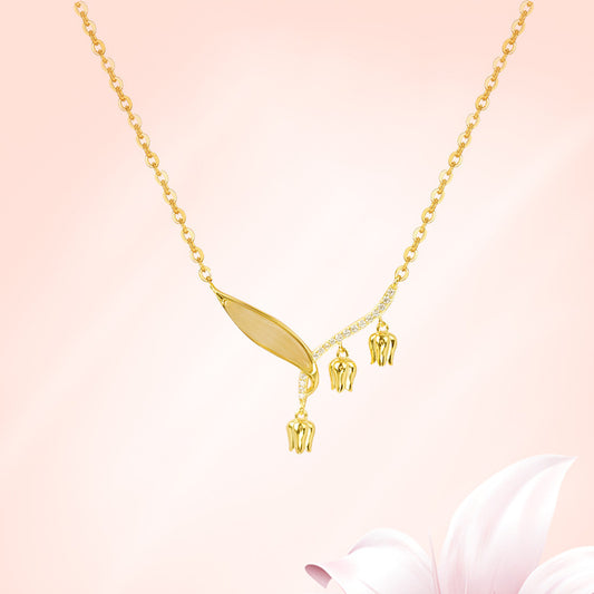 Original Design High-grade Fashion All-match 925 Necklace Lily Necklace