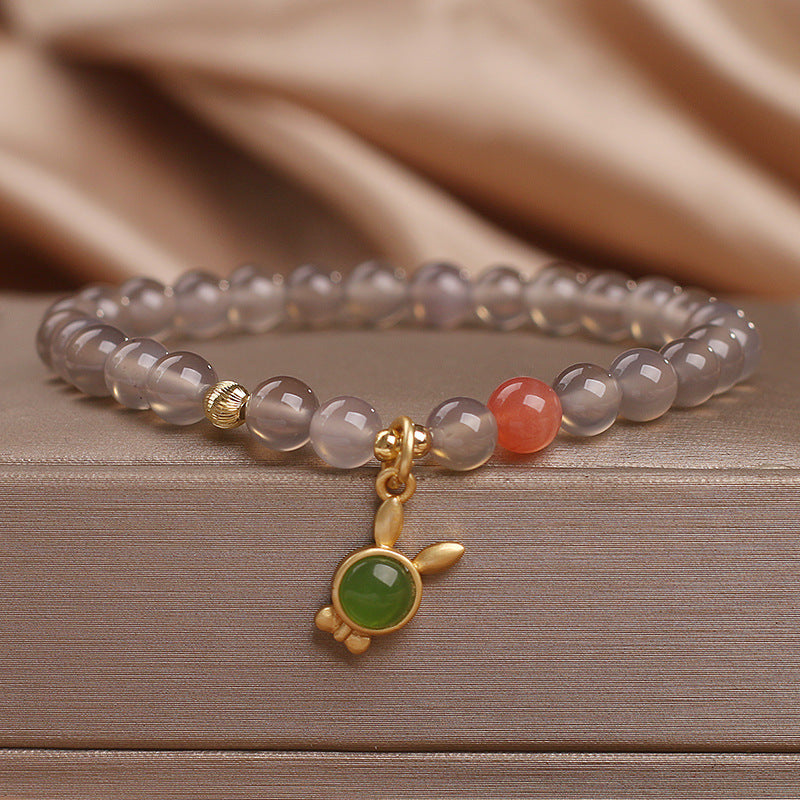 Ethnic Style Natural Strawberry Quartz Bracelet Female Special-interest Design