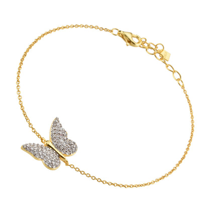 S925 Sterling Silver Bee Butterfly Bracelet