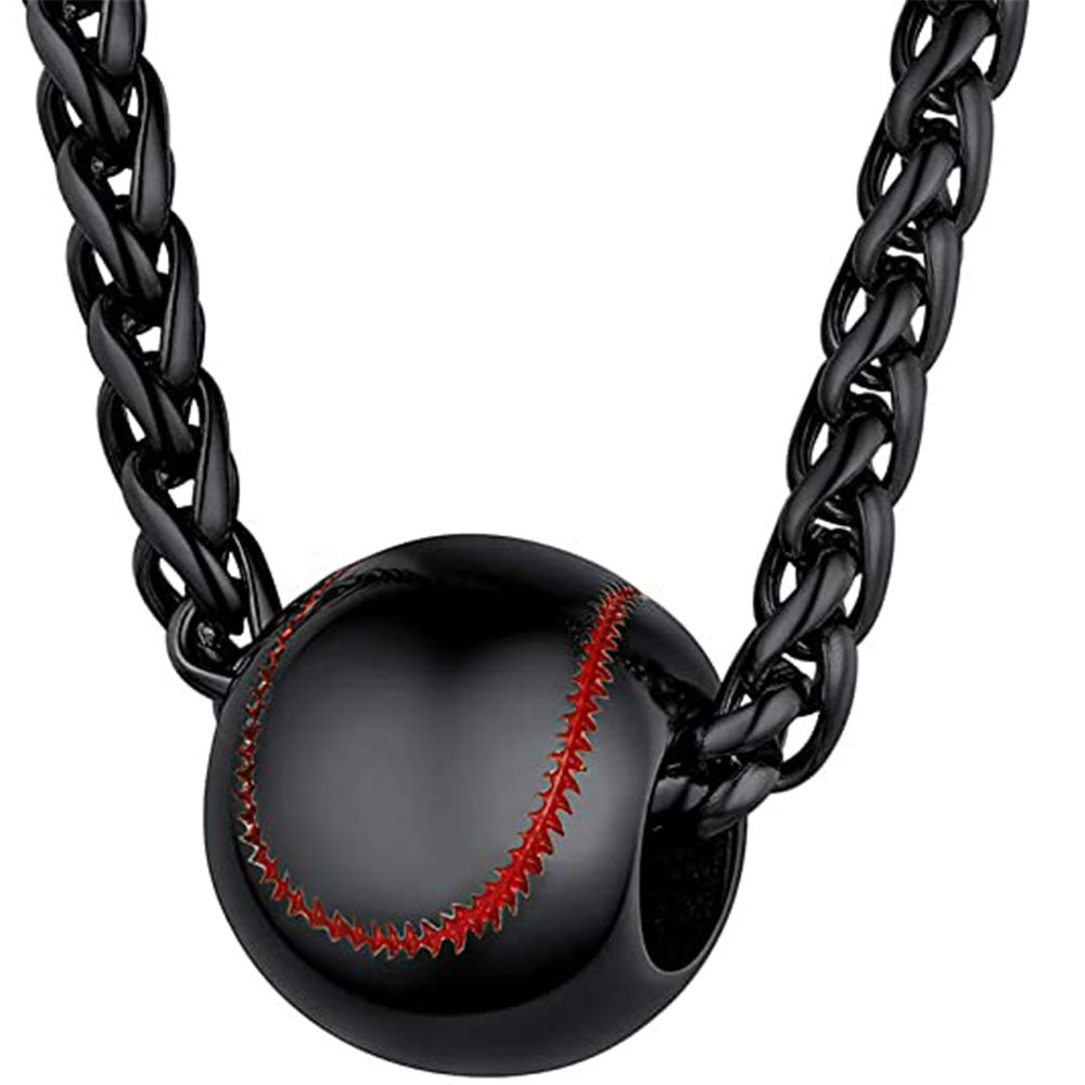 Baseball Necklace Football Hollow Pendant Necklace