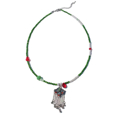 Ethnic Ruyi Safety Lock Necklace Women's Retro