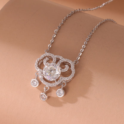 Year Of Birth S925 Sterling Silver Necklace For Women Xiangyun Safety Lock