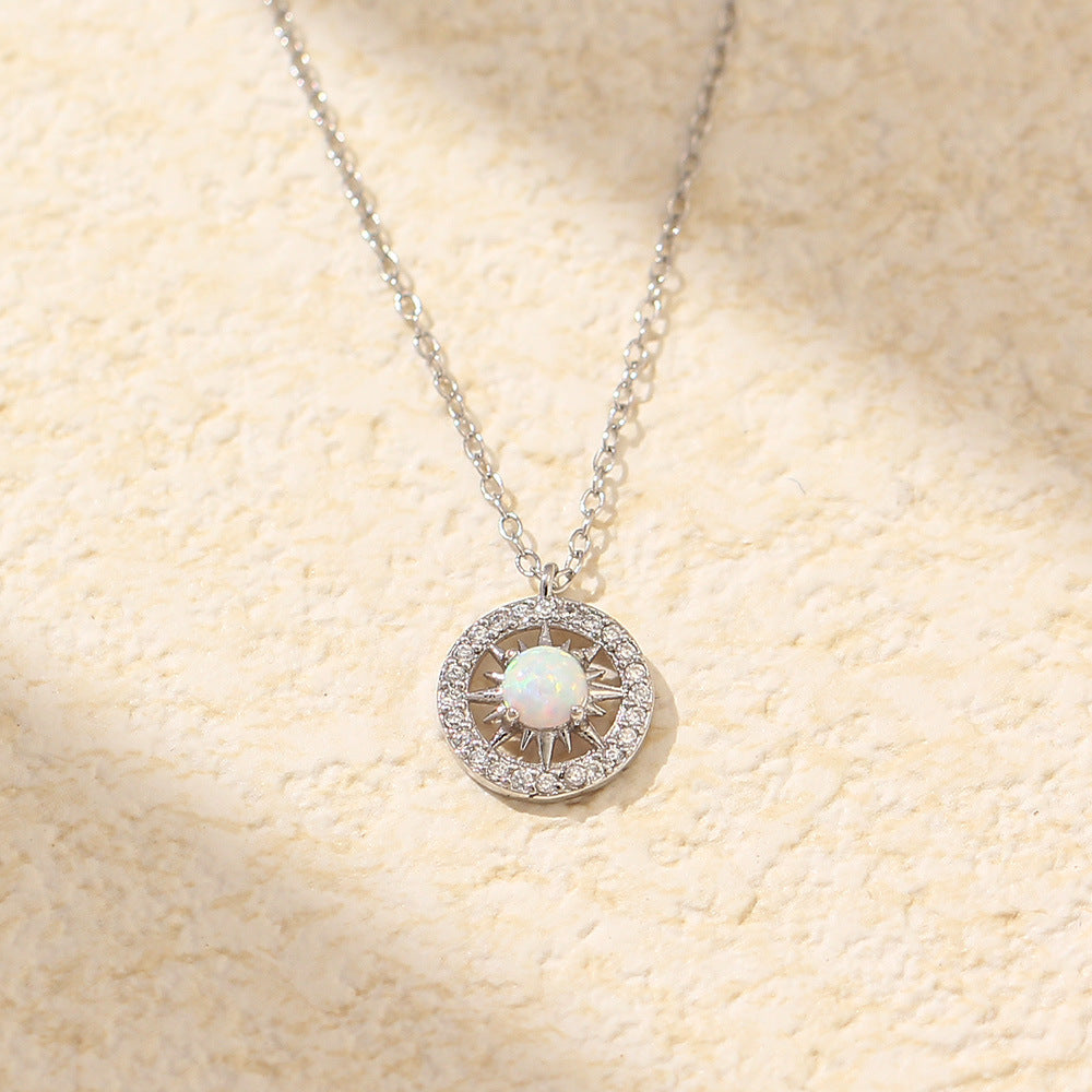 Niche Necklace Silver Opal Asterism Diamond