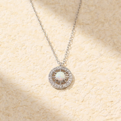 Niche Necklace Silver Opal Asterism Diamond