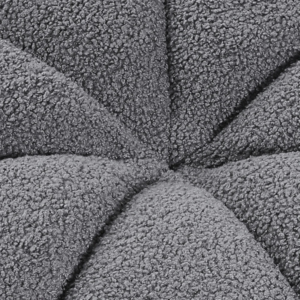 Round Shape Teddy Fabric Multifunctional Household Footstool