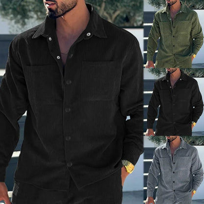 Multi-pocket Solid Color Cargo Shirts