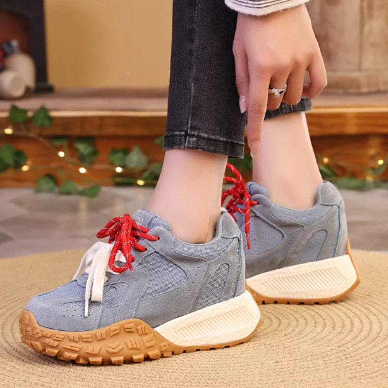 Women Spring Autumn Walking Chunky Shoes Sneaker