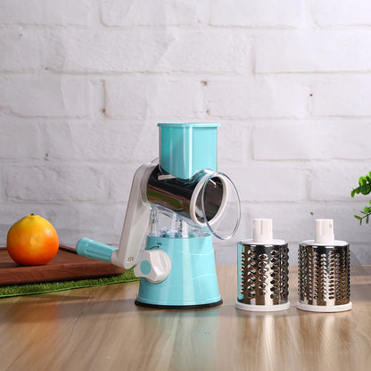 Manual Vegetable Fruit Rotating Cutter Multi-functional Potato Cheese Round Slicer Kitchen Gadget Food Processors