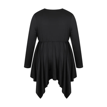 Chic Black Long-Sleeved Top for Women -