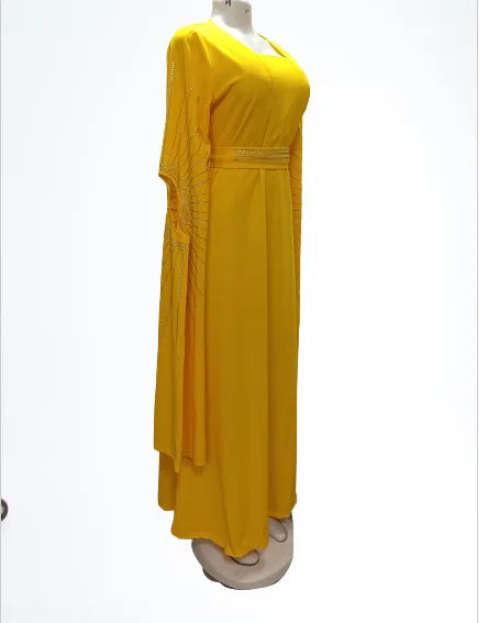 Muslim Party Dress for Women Jalabiya Abaya Ramadan Long Sleeve Dresses Abayas WomanKimono Robe Moroccan Caftan Vestidos 2023