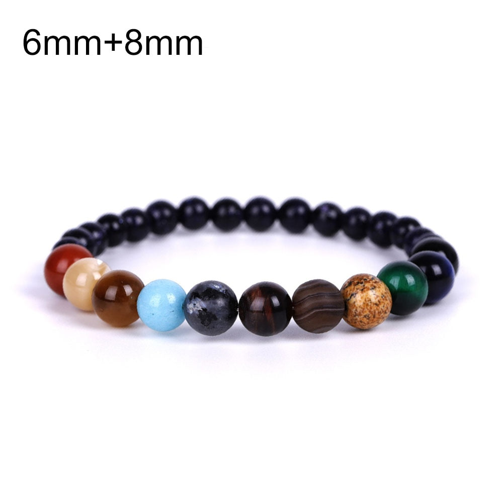 Universe Solar System Bracelet Women Natural Stone Eight Planets Bracelet Men Best Friends Gift For Him Gift For Her MY8