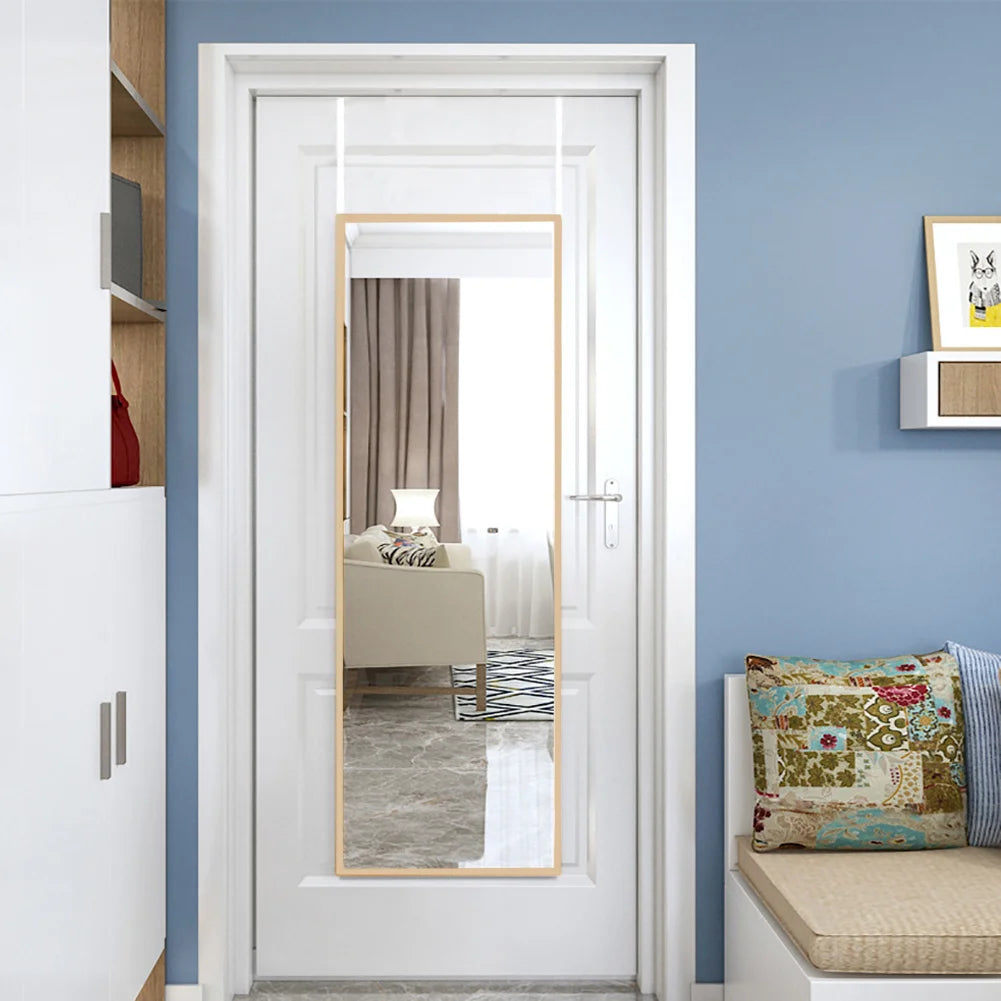 Metal Frame Over the Door Full Length Mirror Gold Large Mirror
