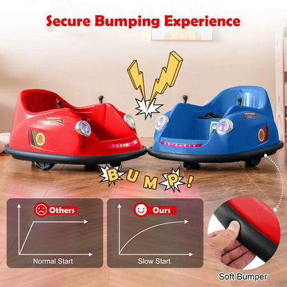 DORTALA Ride on Bumper Car Kids 12V Battery Powered Electric Toy Vehicle-Red