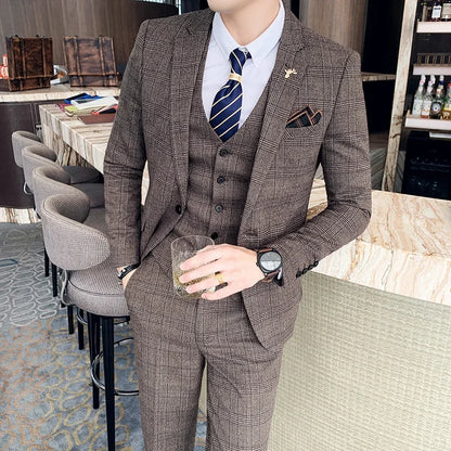 Mens Suit 3Pcs Set