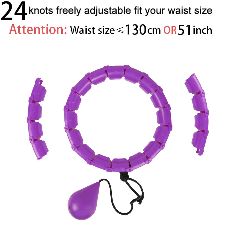 Adjustable Sport Hoops Thin Waist Exercise Detachable Massage Hoops Fitness Equipment