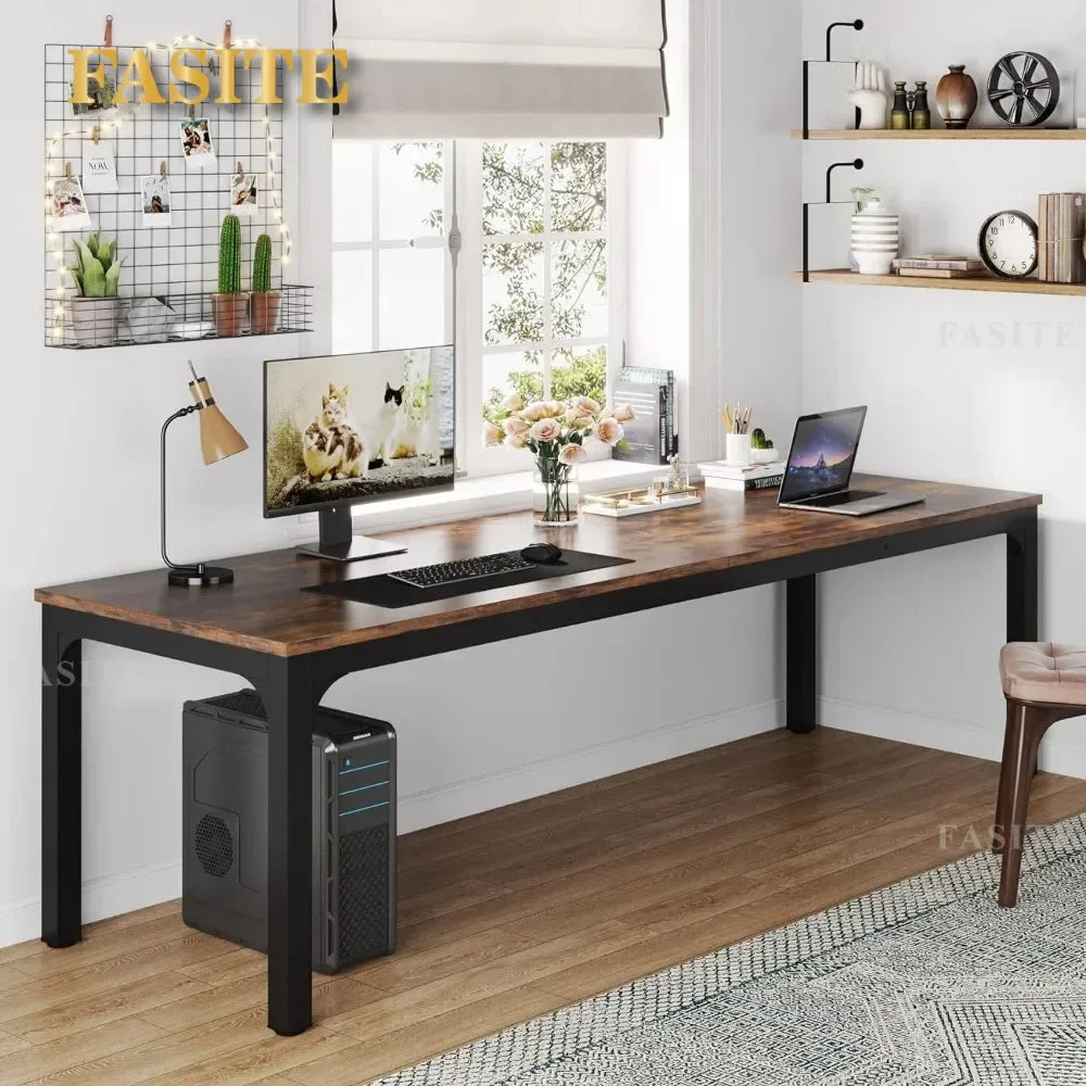 78.7 Inches Extra Long Computer Desk 2 Person Desk, Double Long Desk, Workstaion For Home Office