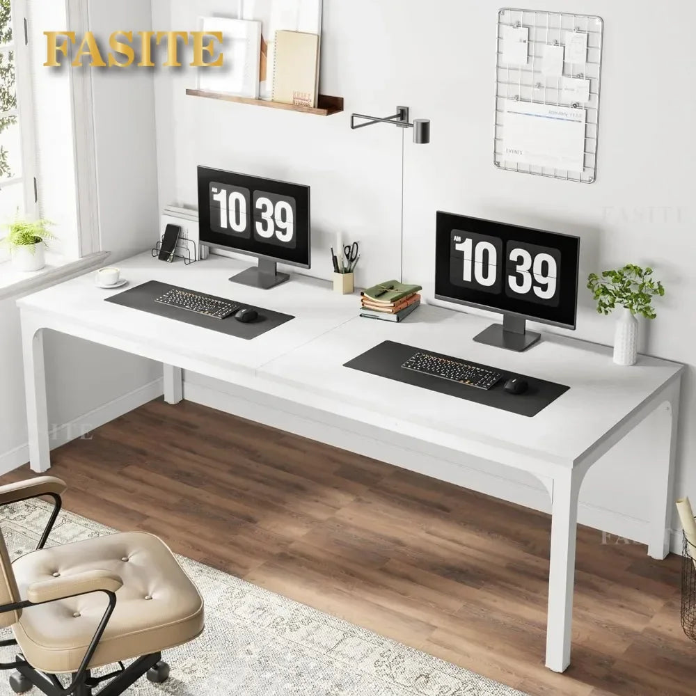 78.7 Inches Extra Long Computer Desk 2 Person Desk, Double Long Desk, Workstaion For Home Office