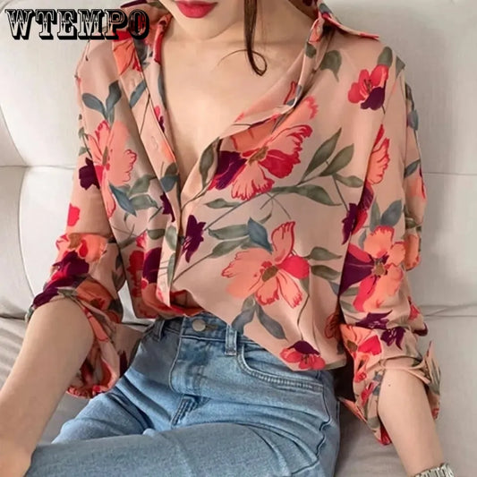 Floral Thin Chiffon Shirt