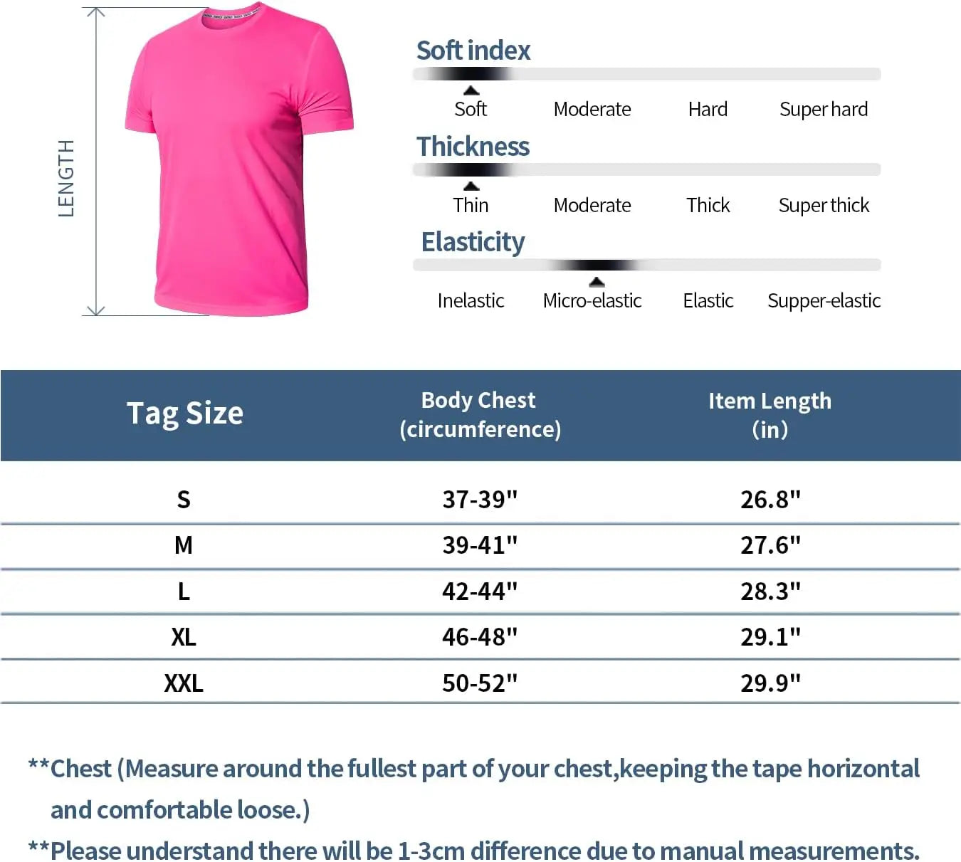 Zengjo Athletic Shirts for Men,Quick Dry Mens Workout Running Shirts Short Sleeve Lightweight Gym Permance T Shirt 2 Pack