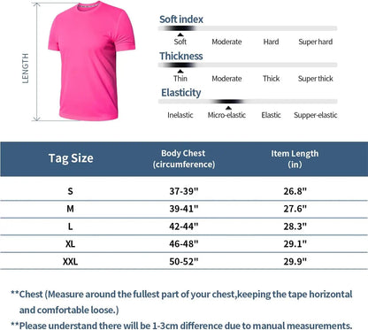Zengjo Athletic Shirts for Men,Quick Dry Mens Workout Running Shirts Short Sleeve Lightweight Gym Permance T Shirt 2 Pack