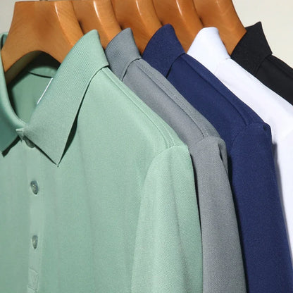 Men's Fashion Solid Short Sleeved Polo Shirt