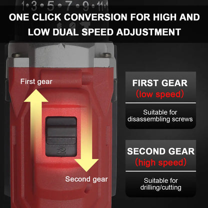 21V Cordless Impact Drill Electric Screwdriver Electric Hammer Drill Mini Wireless Hand Drill  Home DIY Electric Power Tools