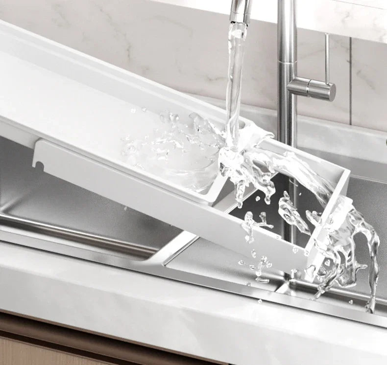 Pull Out Dish Rack Drawer Kitchen Sliding Dish Drainer Organizer Multi-Level Pull Out Storage Sink Cabinet