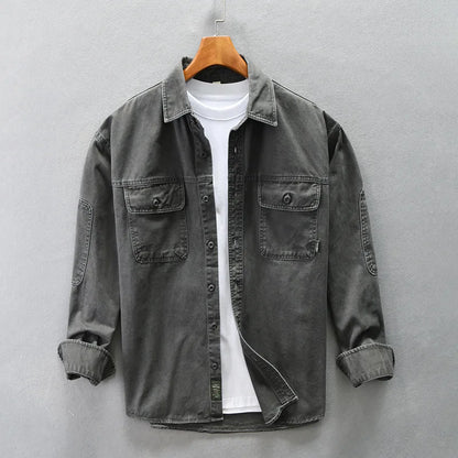 Multi Pocket Patchwork Vintage Cargo Shirts