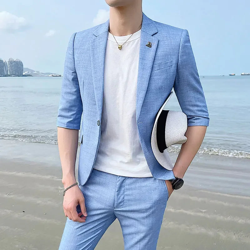 Summer New Men's  Dress Suit