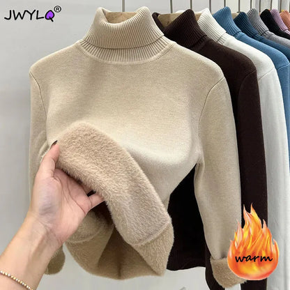 Women's Velvet Turtleneck Sweater