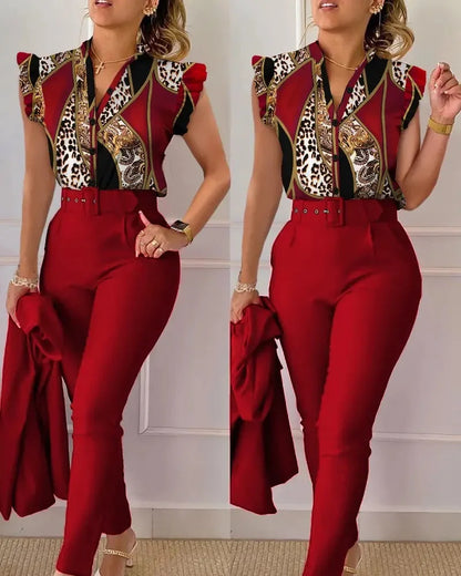 Elegant Women Two Piece Set Suits