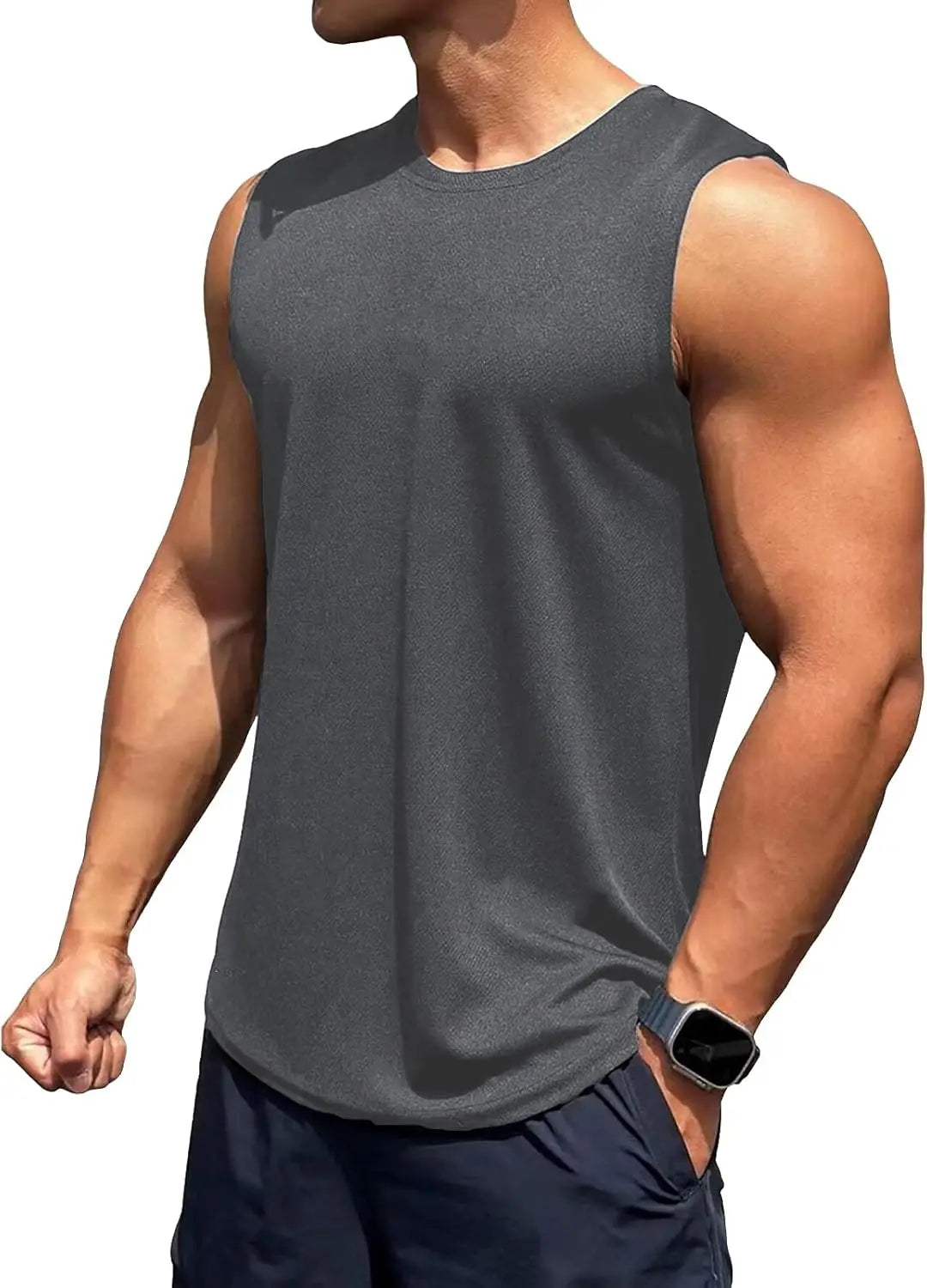 TURLAT Men's Workout Tank Tops Quick Dry Sleeveless Shirts for Men